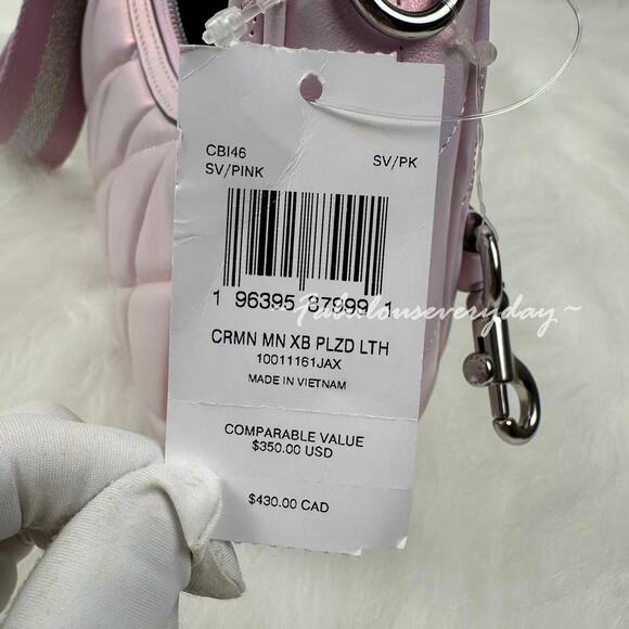 Coach Carmen Mini Crossbody Bag In /Silver/Pink CBI46 NWT - Picture 4 of 8